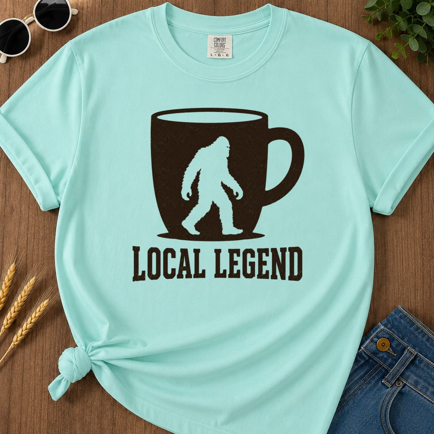 Local Legend T-shirt - Chalky Mint Mockup