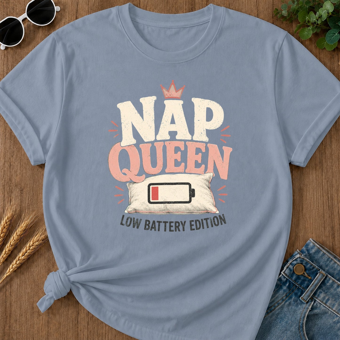 Low E Battery Edition T-Shirt - Blue Jean