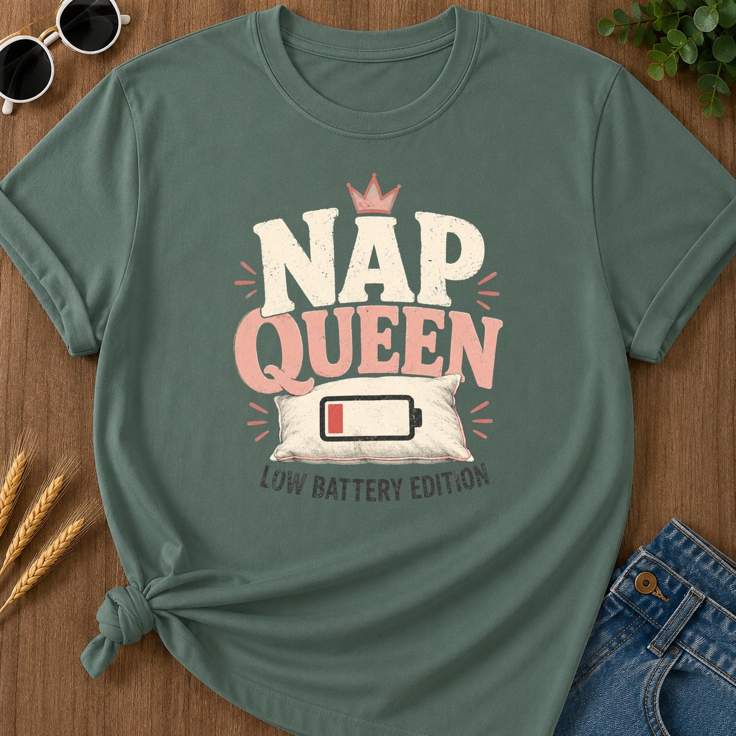 Low E Battery Edition T-Shirt - Blue Spruce