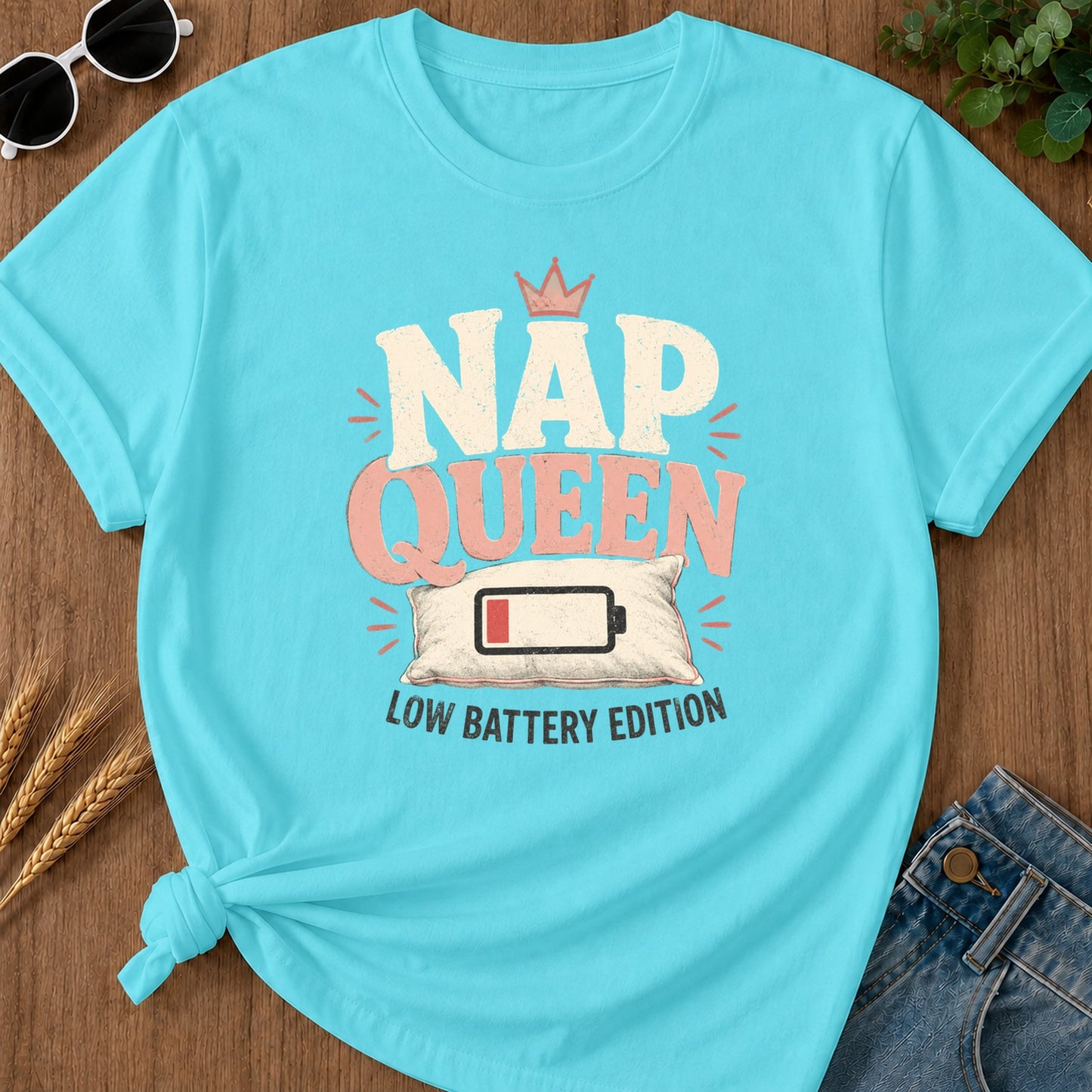 Low E Battery Edition T-Shirt - Lagoon Blue