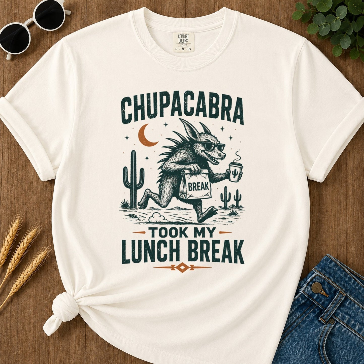 Lunch Break T-shirt - Ivory Mockup