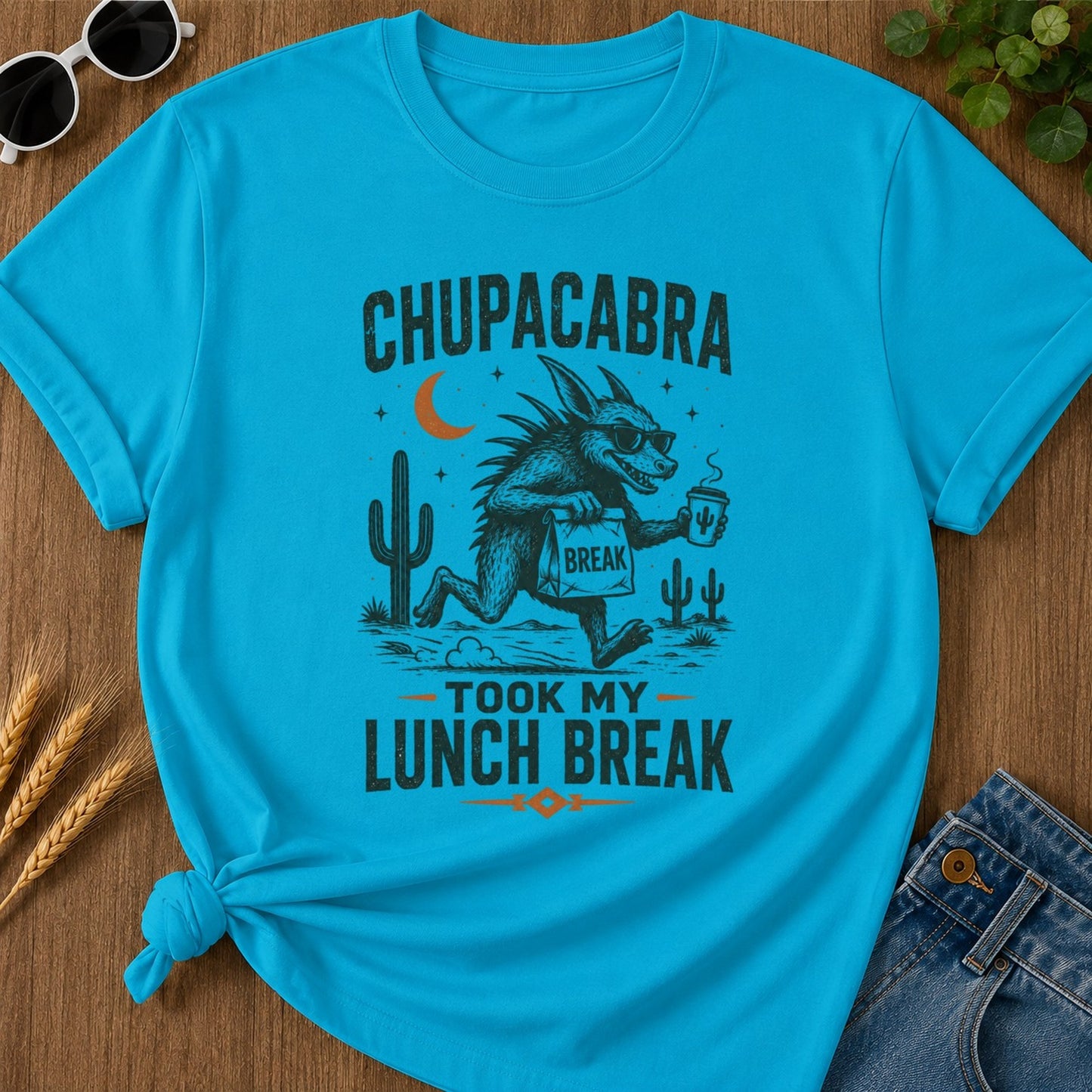Lunch Break T-shirt - Sapphire Mockup