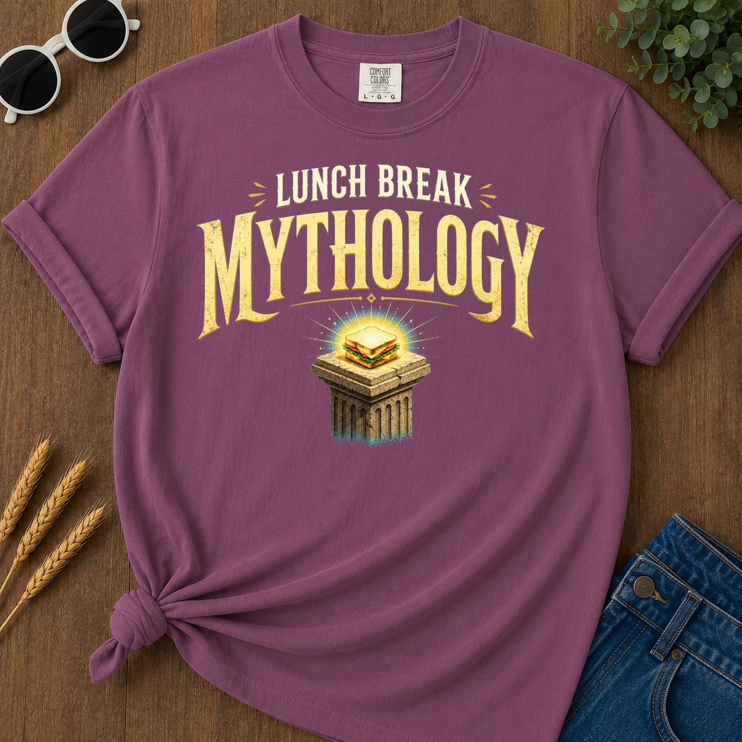 Lunch Break Mythology T-Shirt - Berry