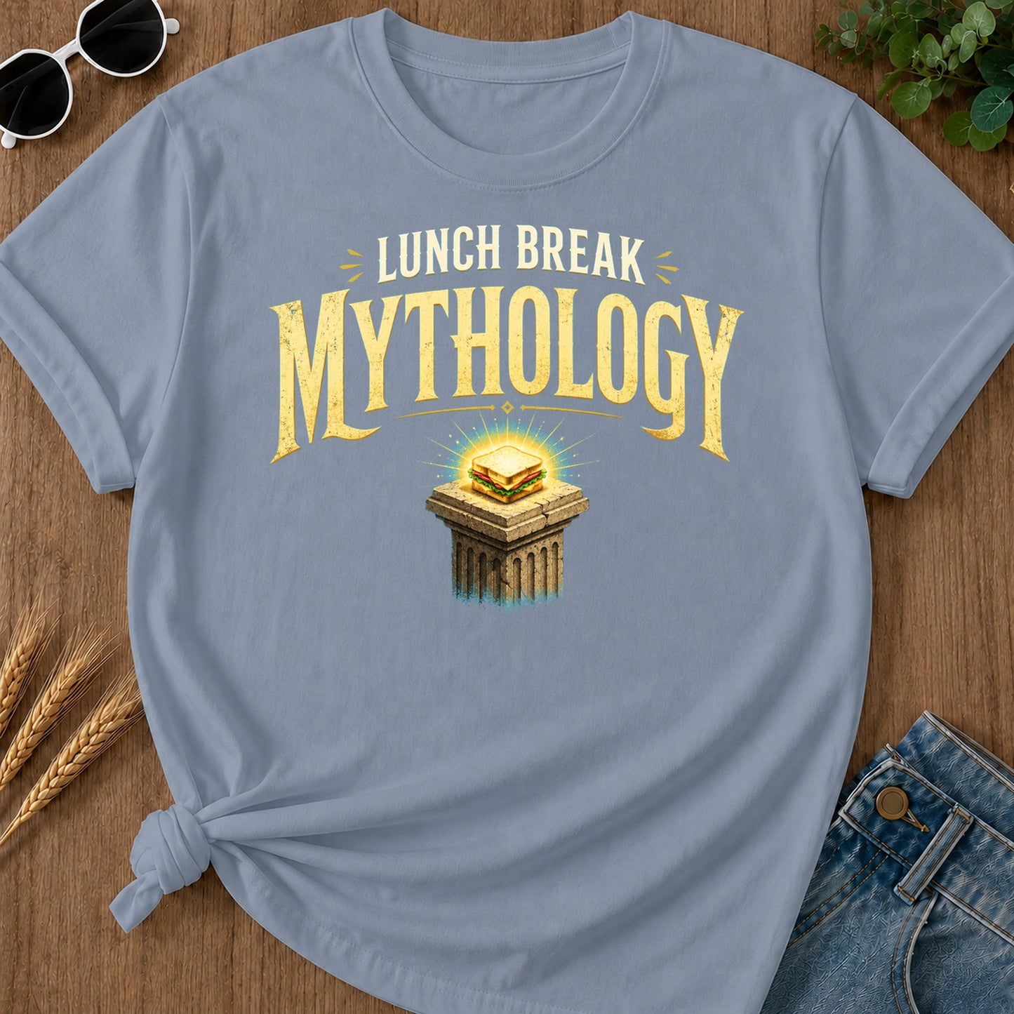 Lunch Break Mythology T-Shirt - Blue Jean