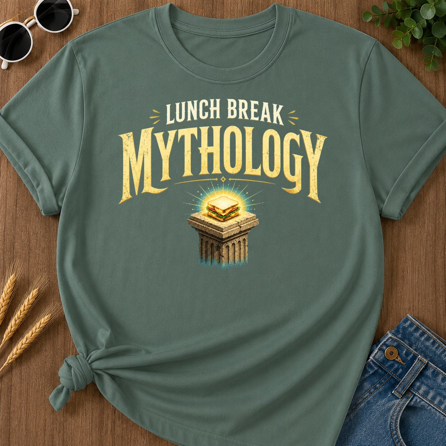 Lunch Break Mythology T-Shirt - Blue Spruce