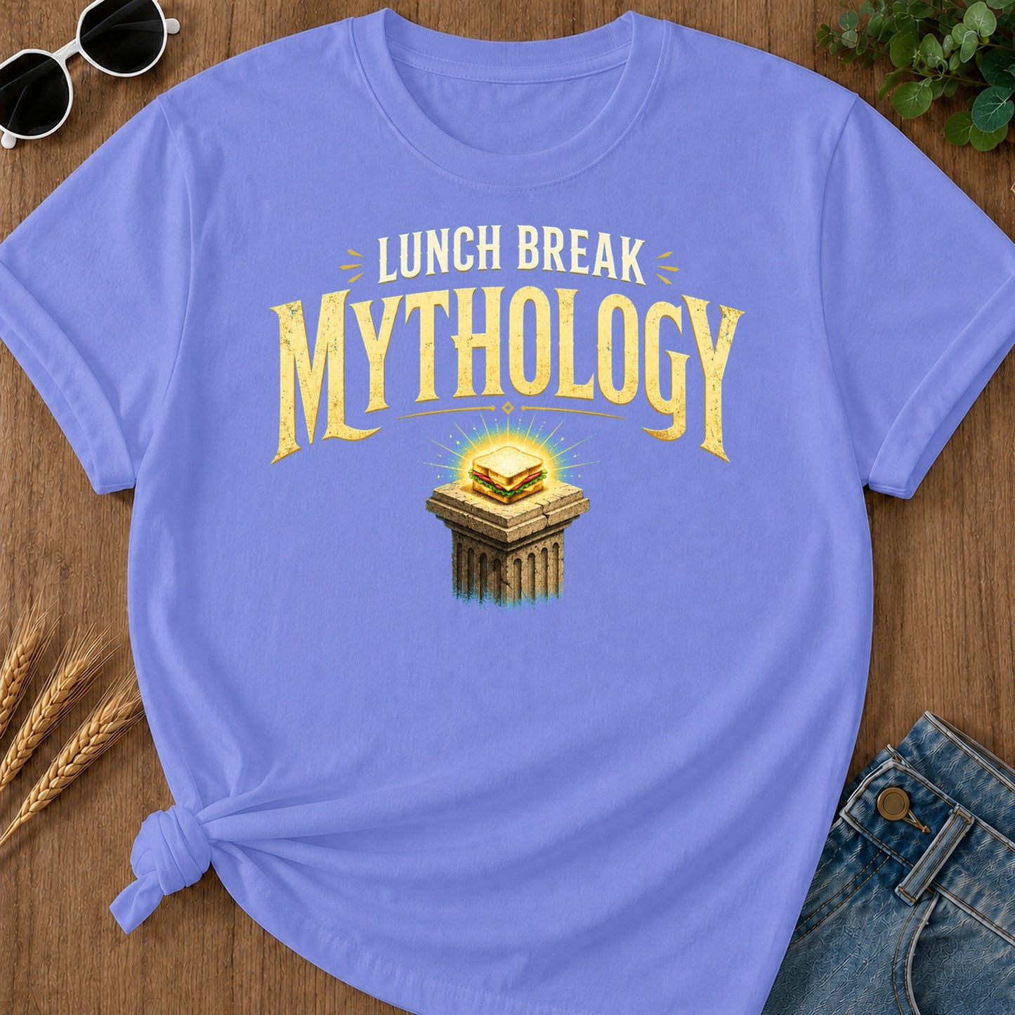 Lunch Break Mythology T-Shirt - Flo Blue