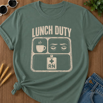 Lunch Duty T-shirt - Blue Spruce Mockup