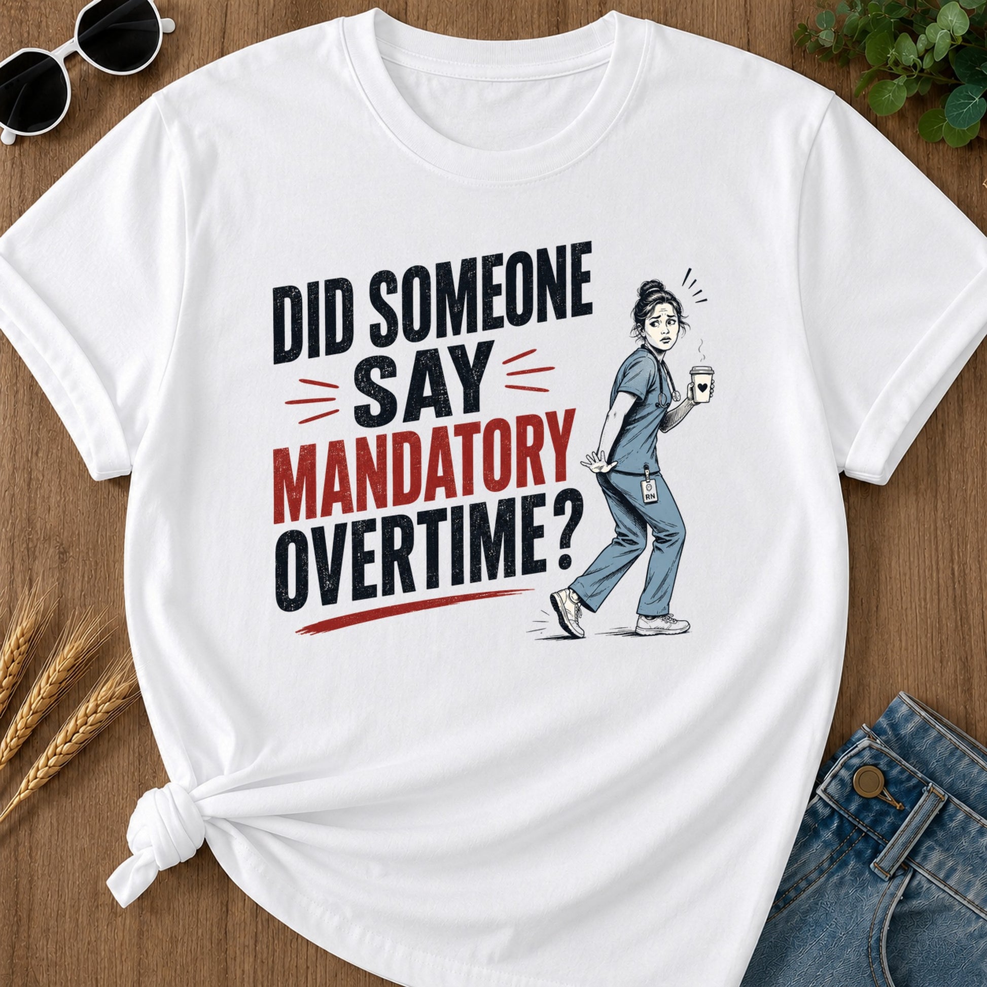 Mandatory Overtime T-Shirt - White