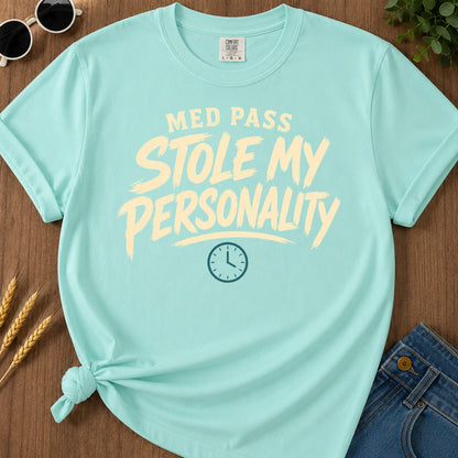 Med Pass Stole Personality T-Shirt - Chalky Mint