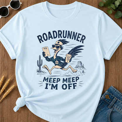 Meep Meep Off T-shirt - Chambray Mockup