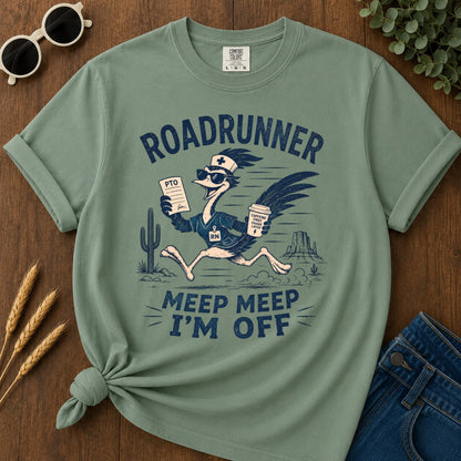 Meep Meep Off T-shirt - Light Green Mockup