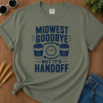 Midwest Goodbye T-shirt - Moss Mockup