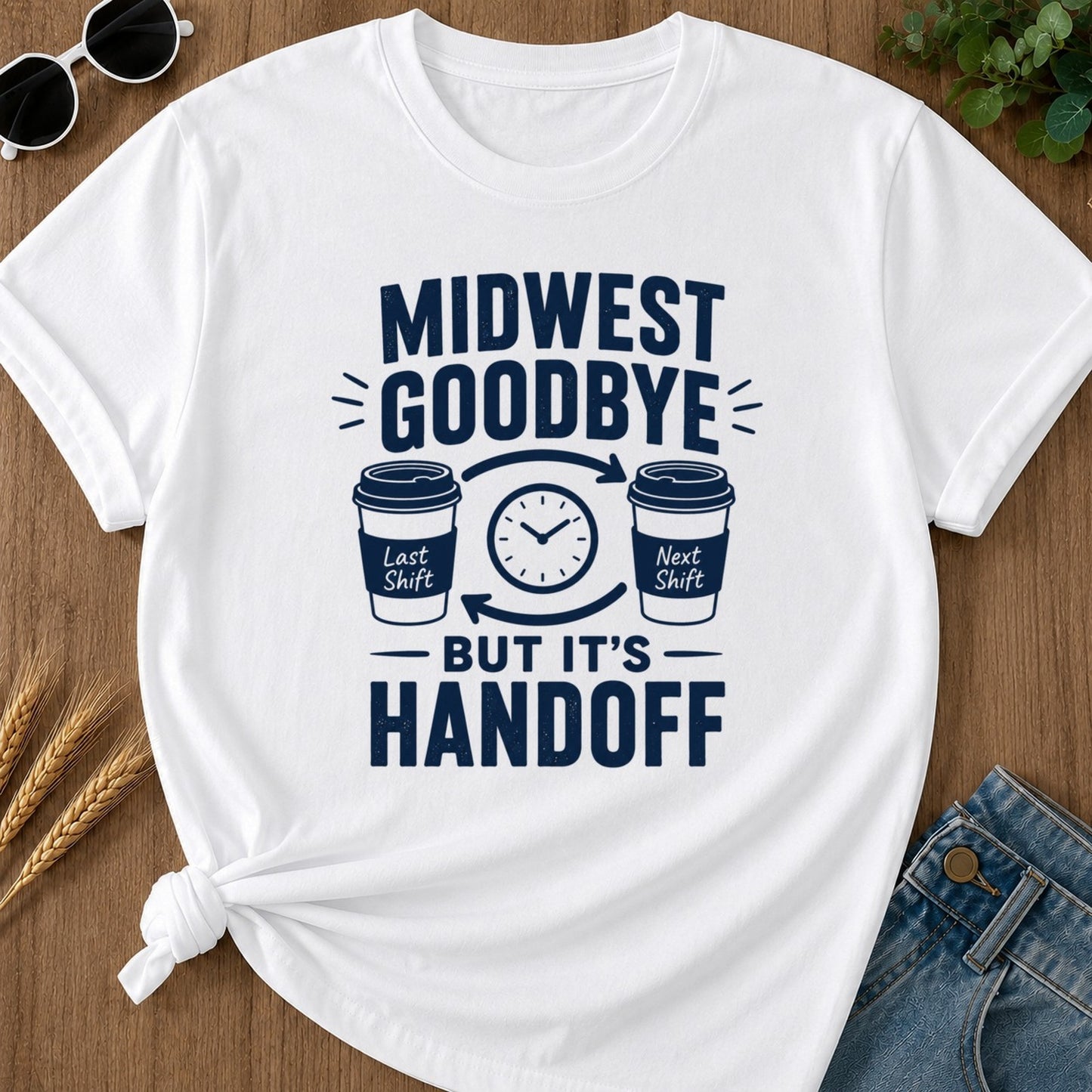 Midwest Goodbye T-shirt - White Mockup