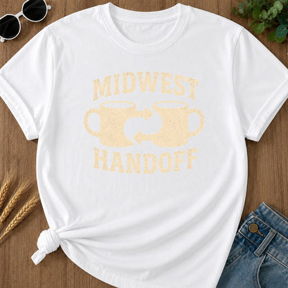 Midwest Handoff T-shirt - White Mockup