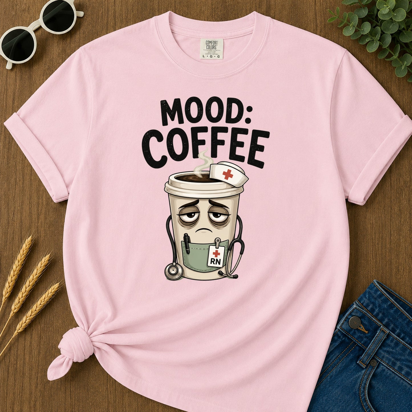 Mood Coffee Rn T-Shirt - Blossom