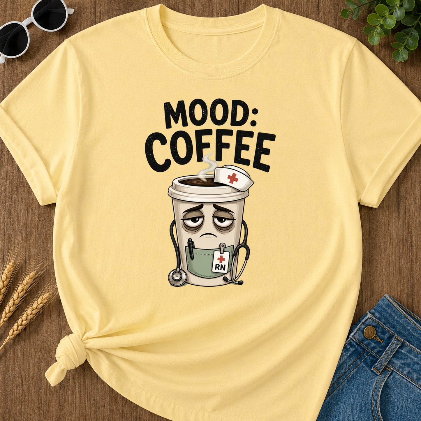 Mood Coffee Rn T-Shirt - Butter