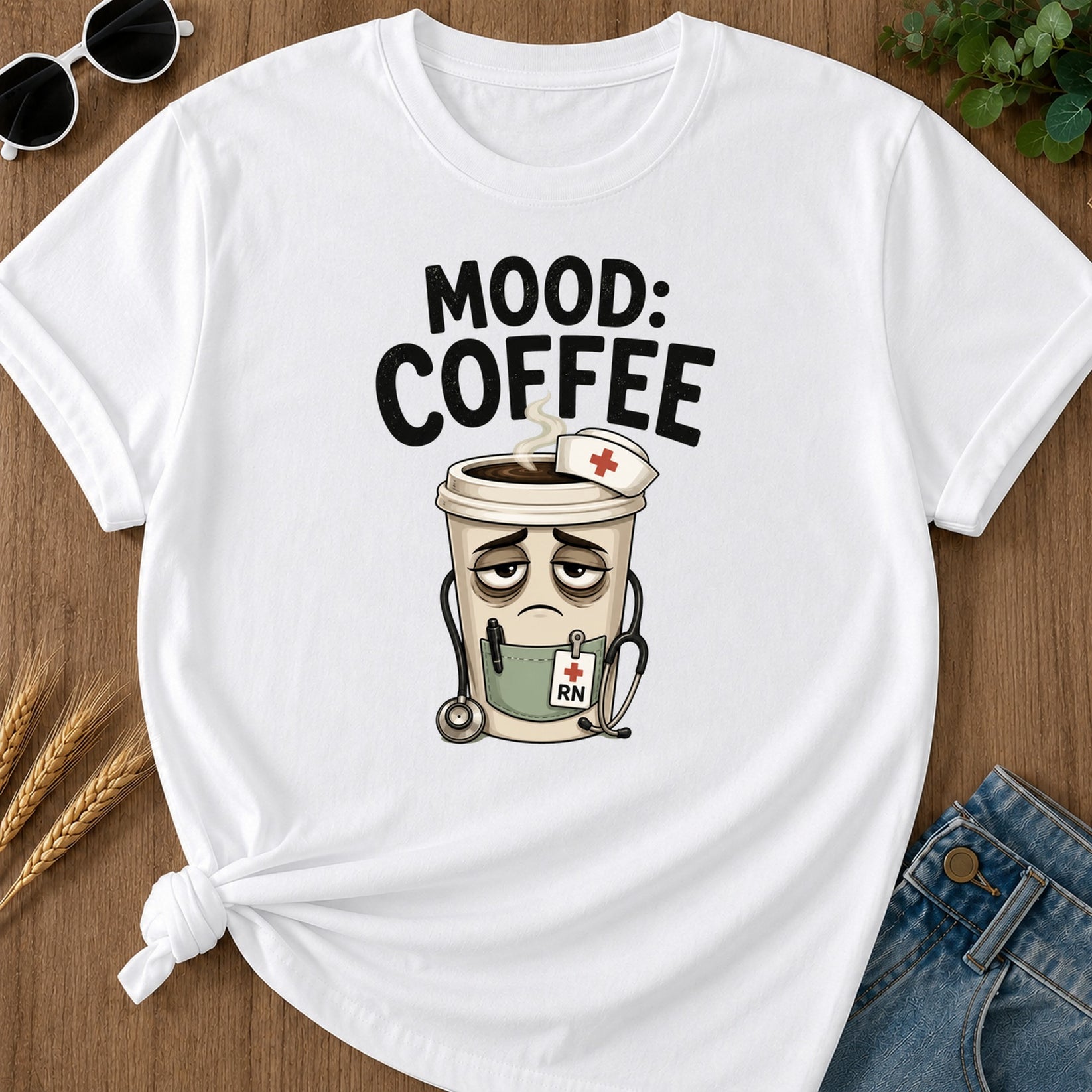Mood Coffee Rn T-Shirt - White