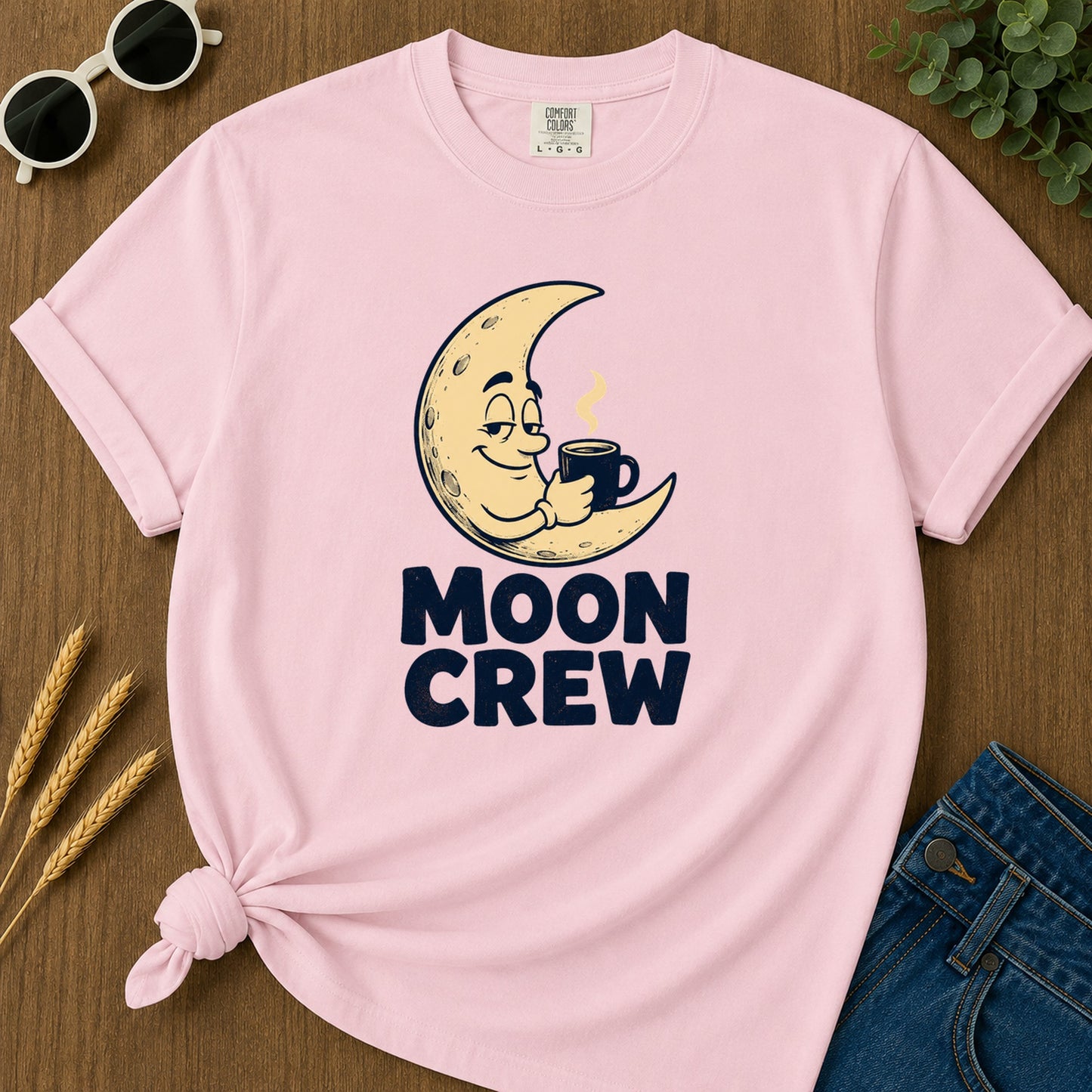 Moon Crew T-Shirt - Blossom