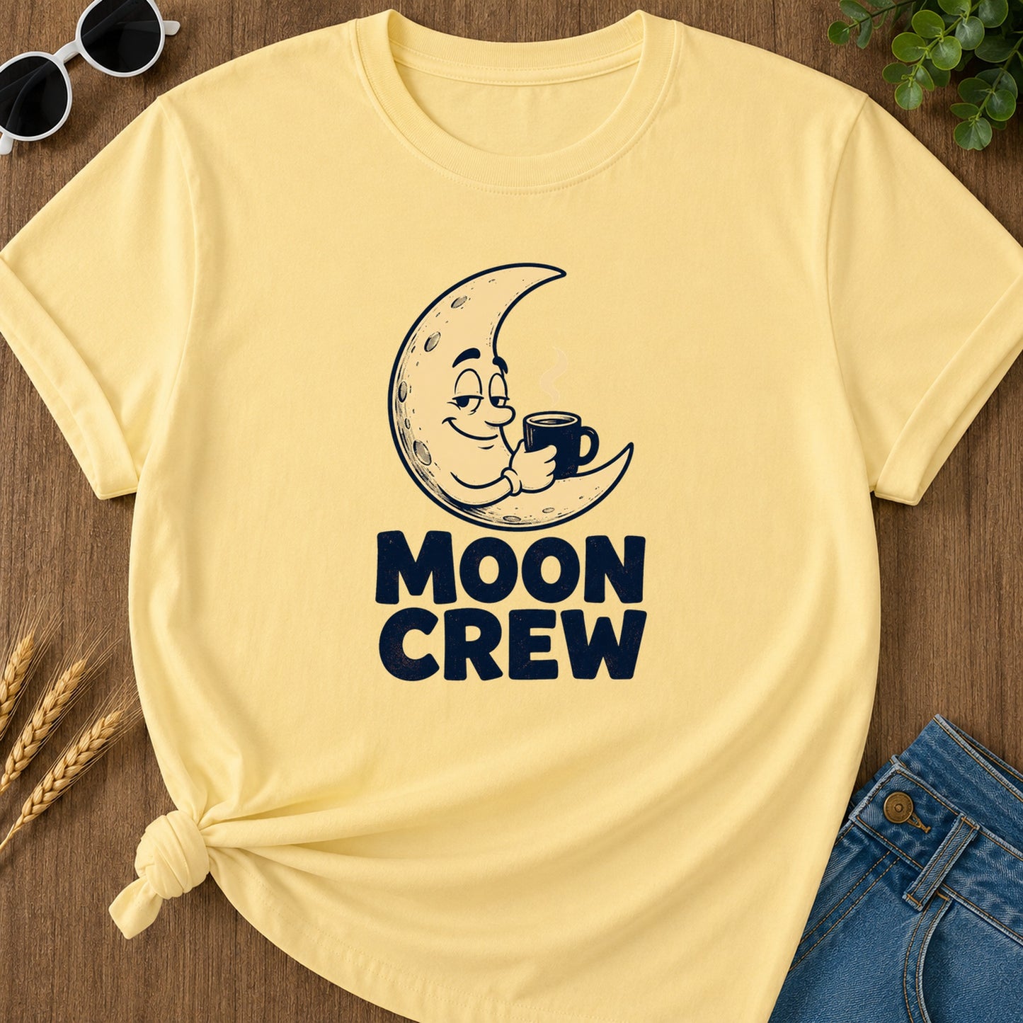 Moon Crew T-Shirt - Butter