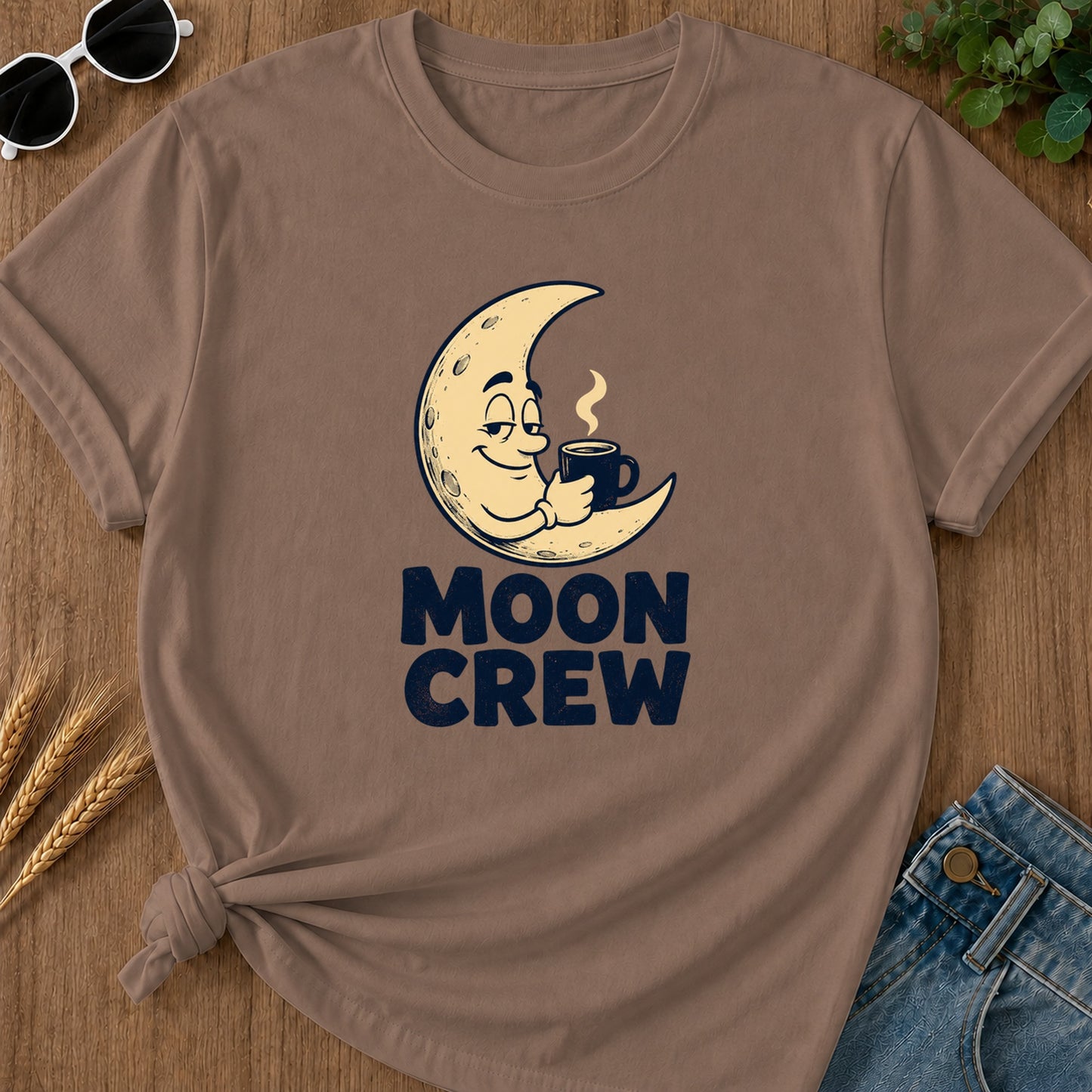 Moon Crew T-Shirt - Espresso