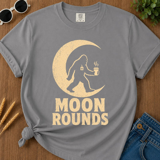 Moon Rounds T-shirt - Grey Mockup