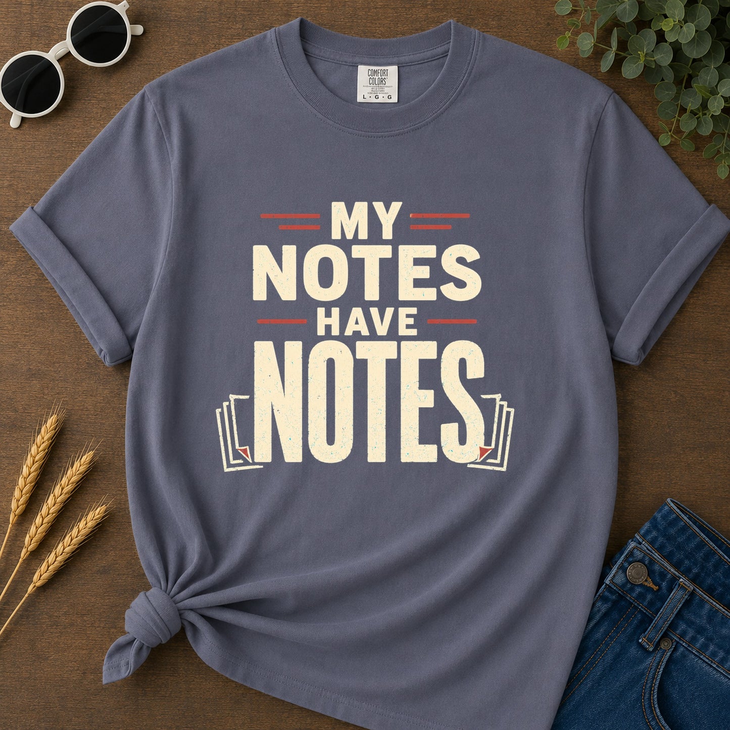 My Notes Have Notes T-Shirt - Navy