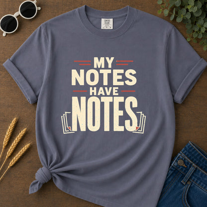 My Notes Have Notes T-Shirt - Navy