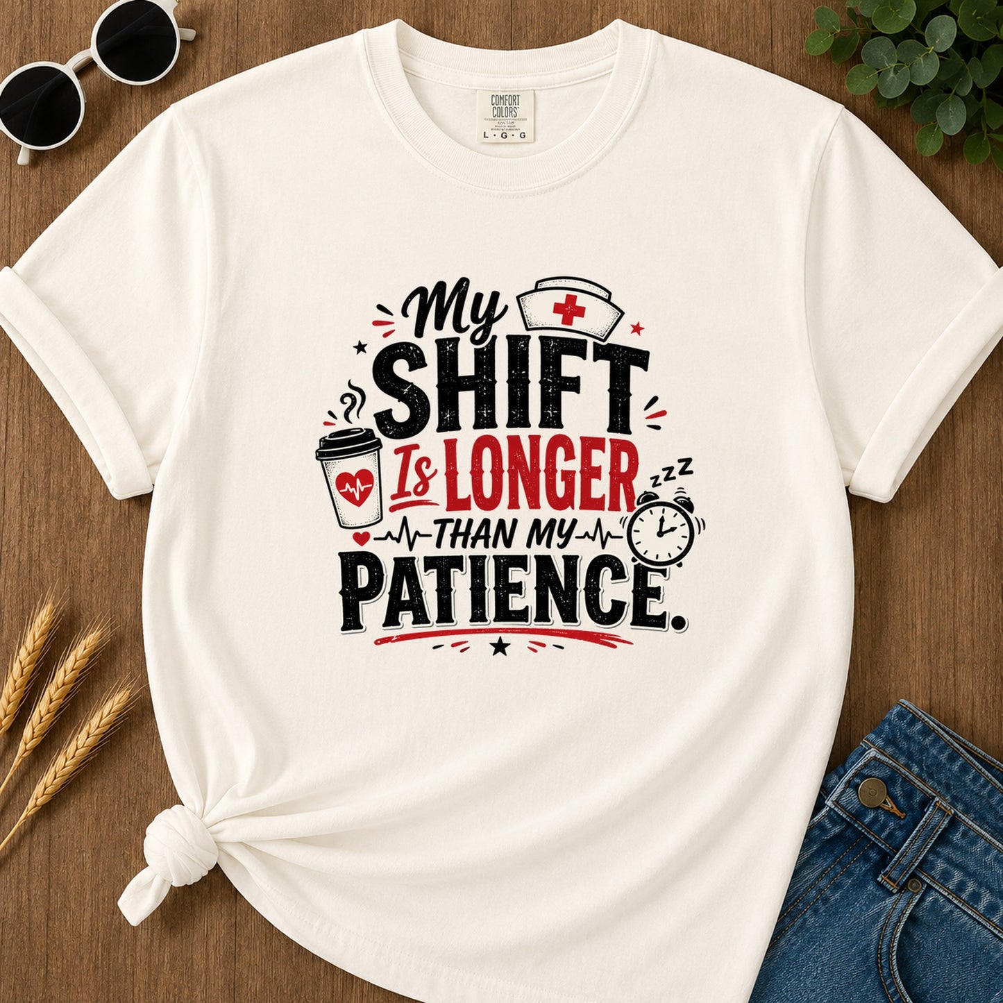 My Shift Is Longer T-Shirt - Ivory