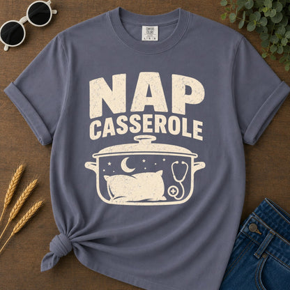 Nap Casserole 2 T-shirt - Navy Mockup