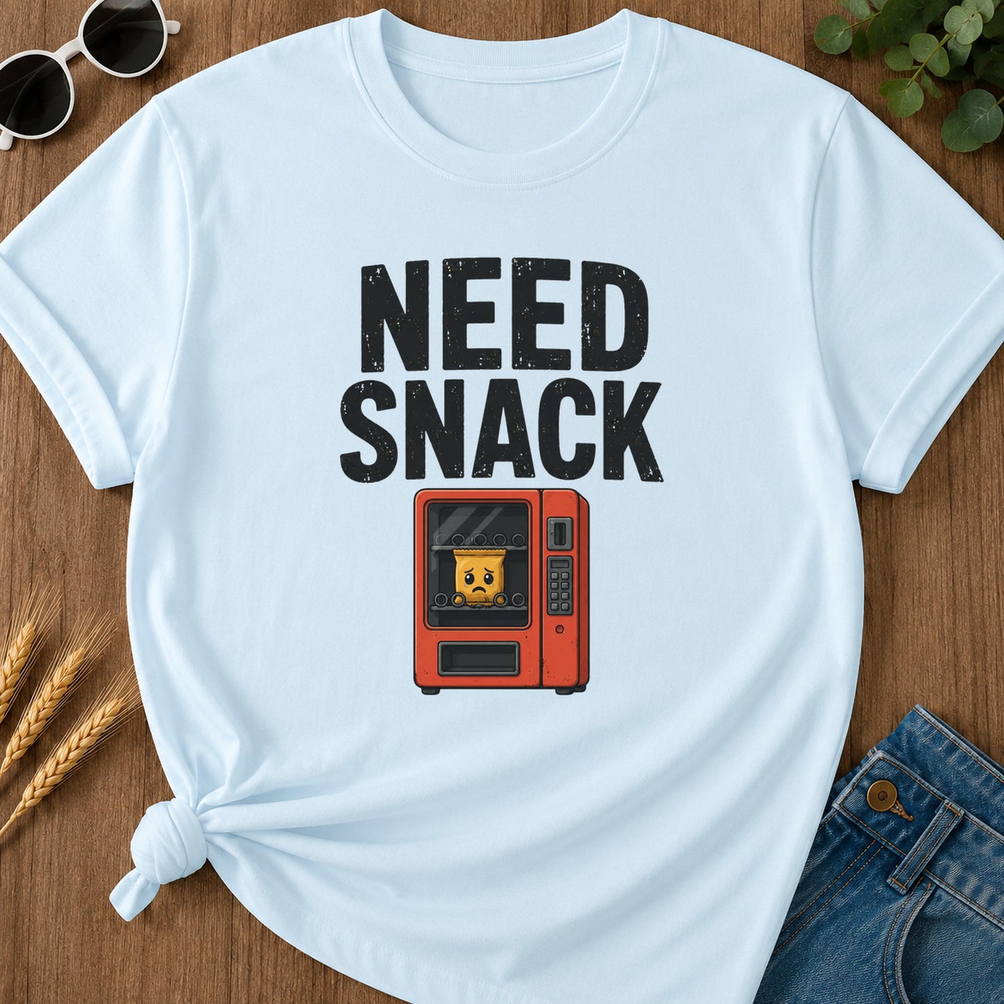 Need Snack T-Shirt - Chambray