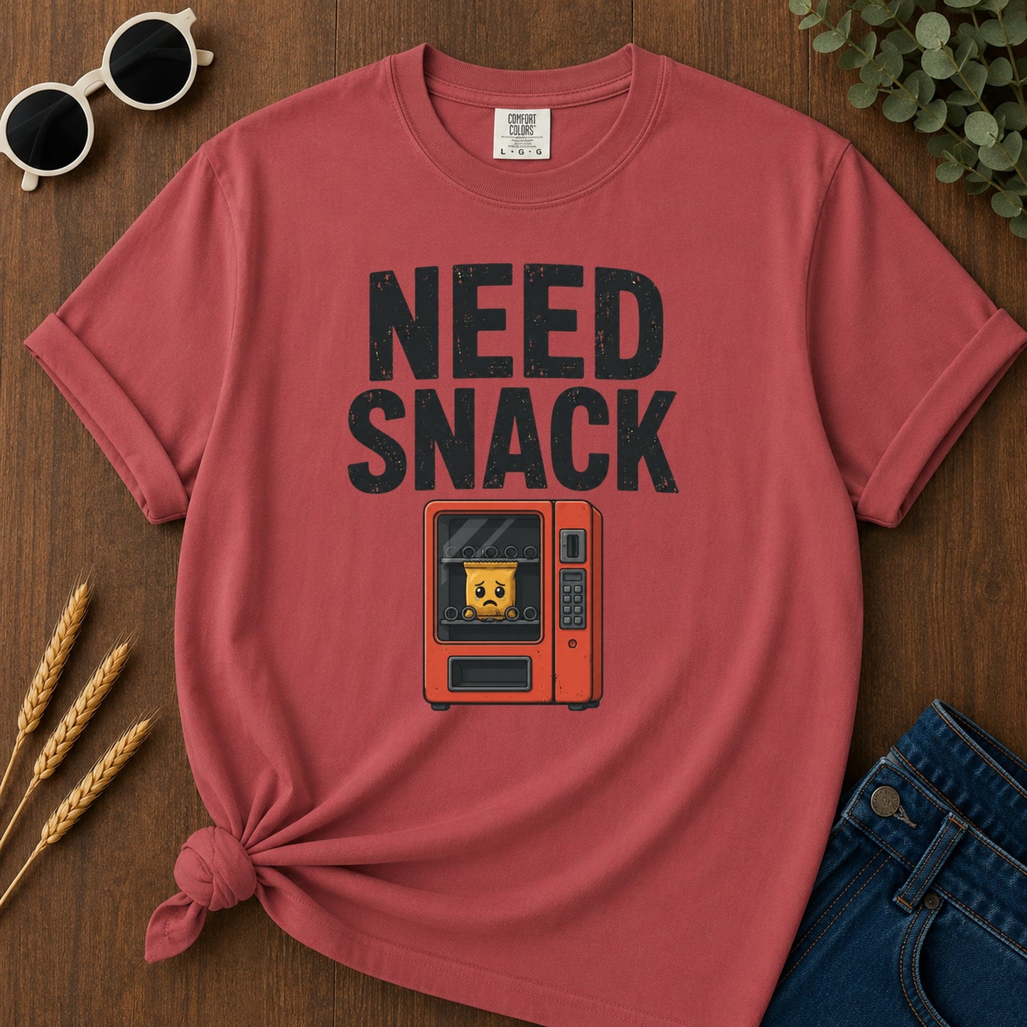 Need Snack T-Shirt - Crimson