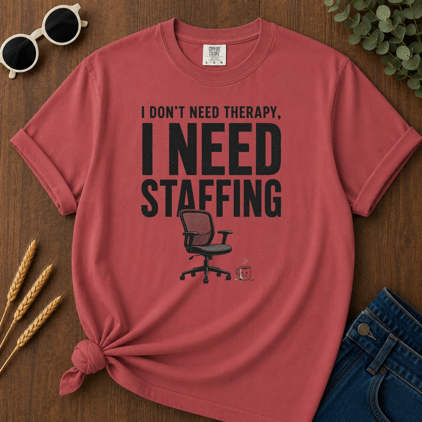Need Staffing T-Shirt - Crimson