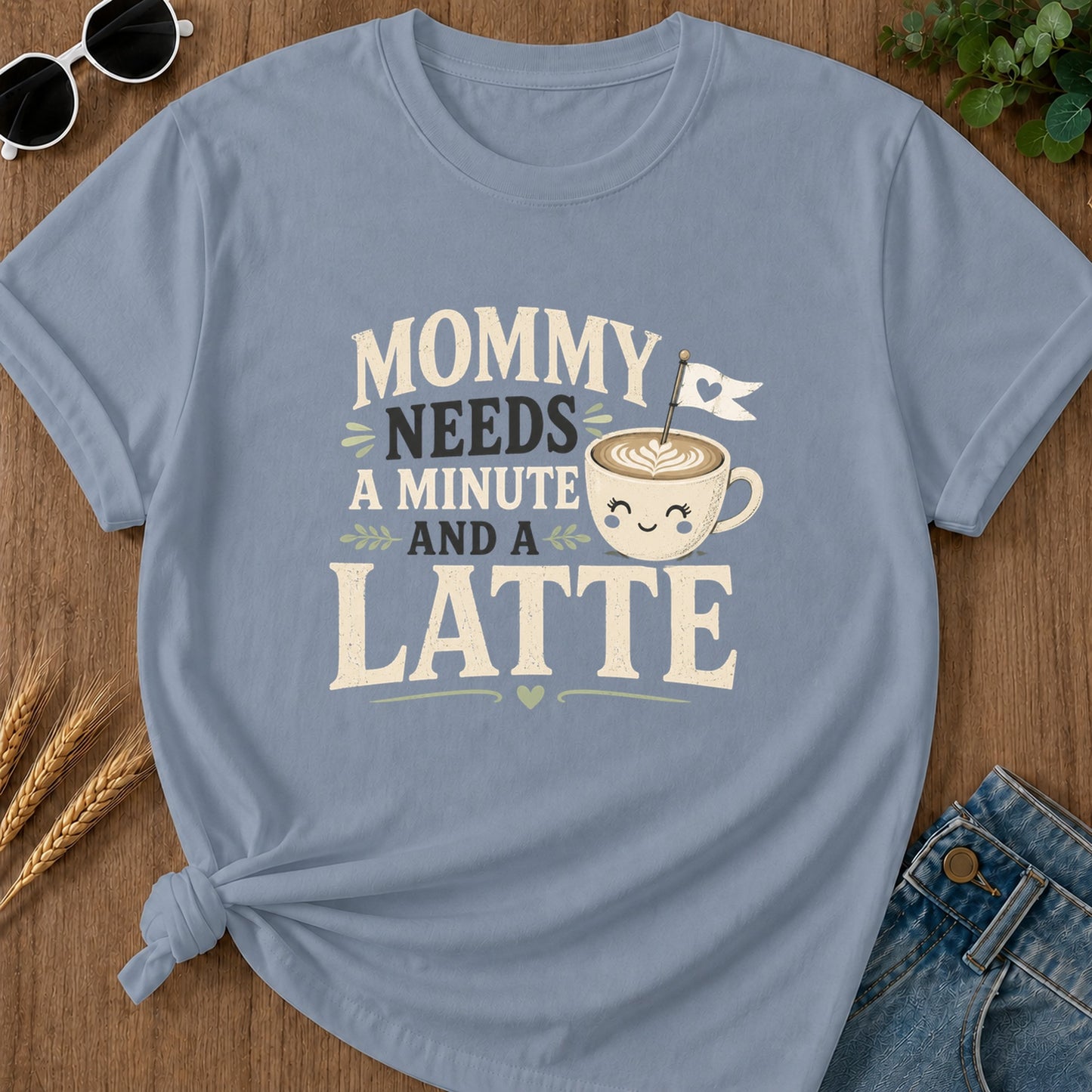 Needs A Minute Anda T-Shirt - Blue Jean