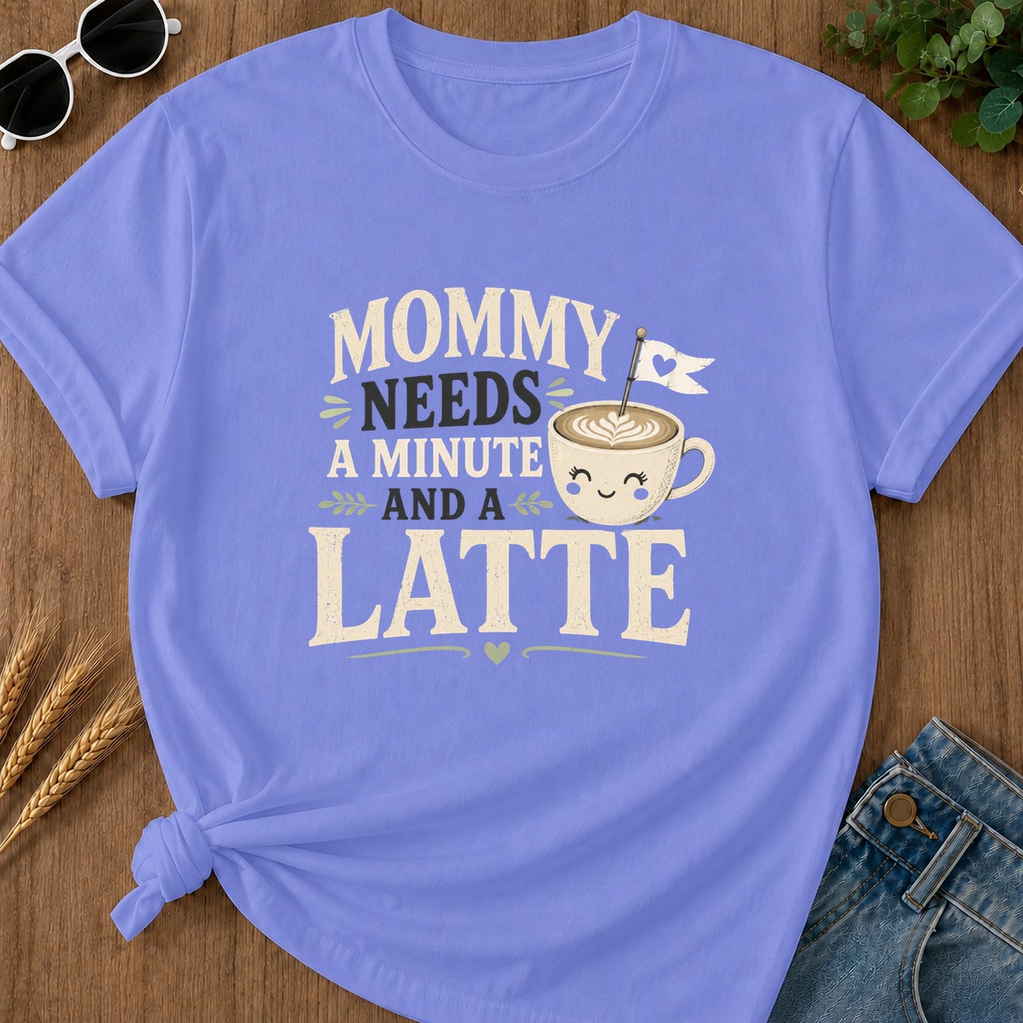 Needs A Minute Anda T-Shirt - Flo Blue