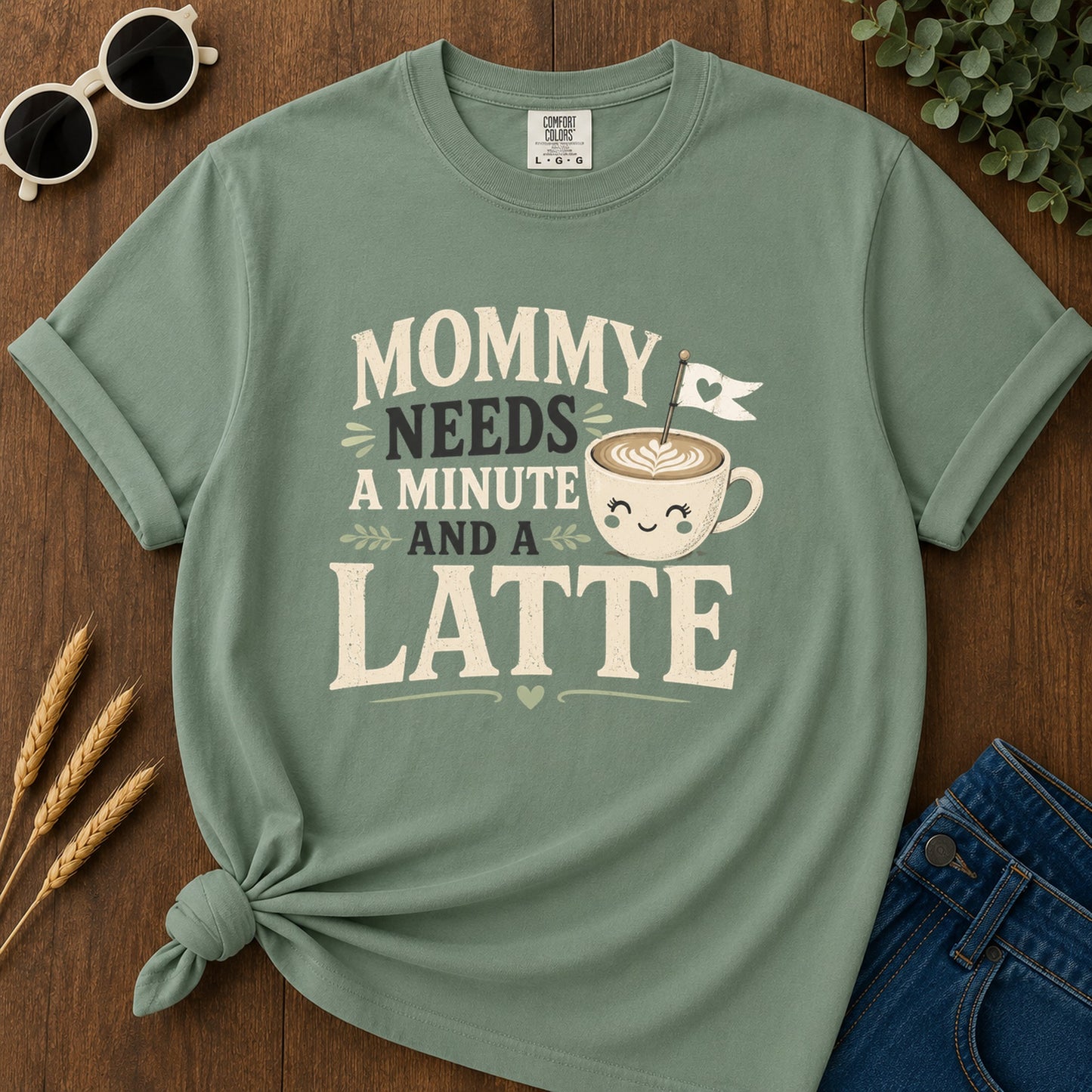 Needs A Minute Anda T-Shirt - Light Green