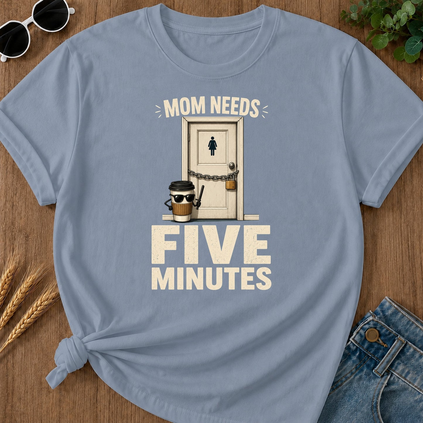 Needs Es T-Shirt - Blue Jean