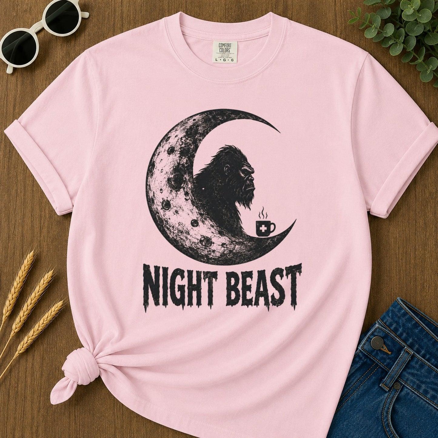 Night Beast T-shirt - Blossom Mockup