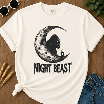 Night Beast T-shirt - Ivory Mockup