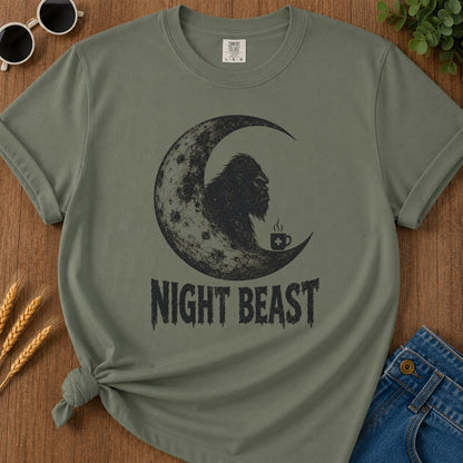 Night Beast T-shirt - Moss Mockup