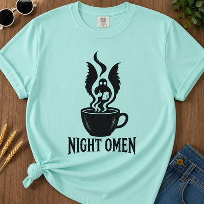 Night Omen T-shirt - Chalky Mint Mockup