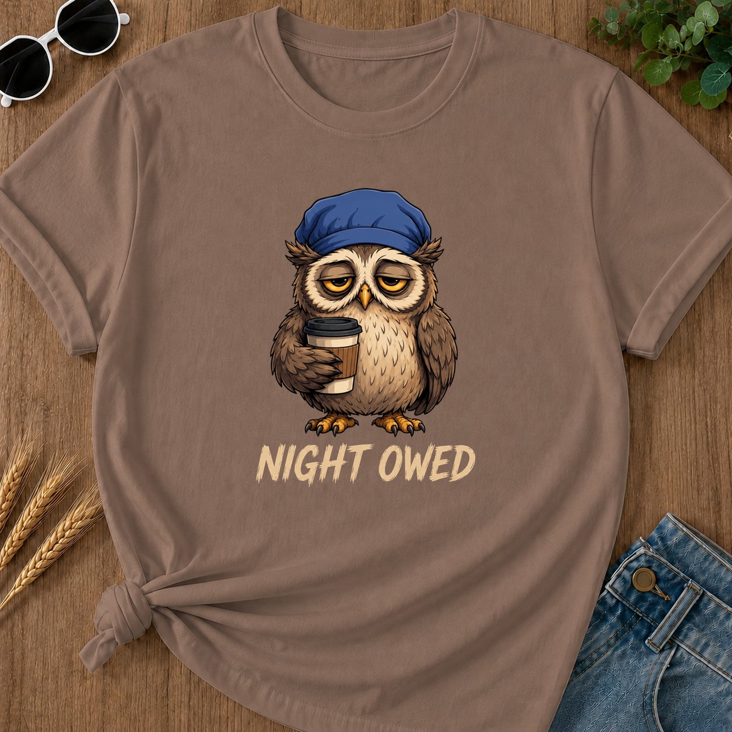 Night Owed T-Shirt - Espresso