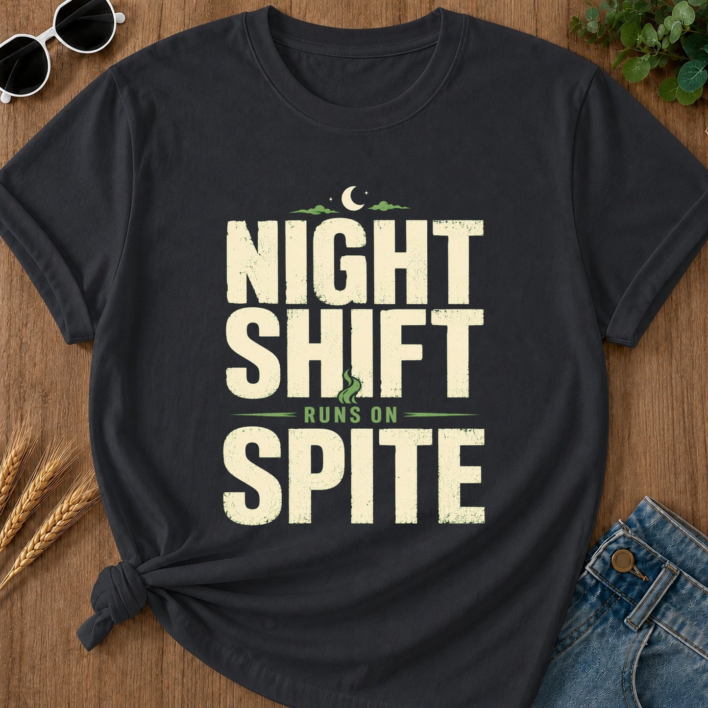 Night Shift Runs Spite T-Shirt - Graphite