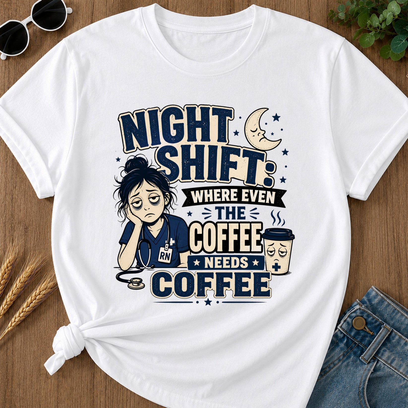Night Shift Where Even T-Shirt - White