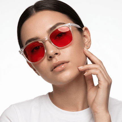NightShield blue light glasses frame and lens detail | RAYZORA