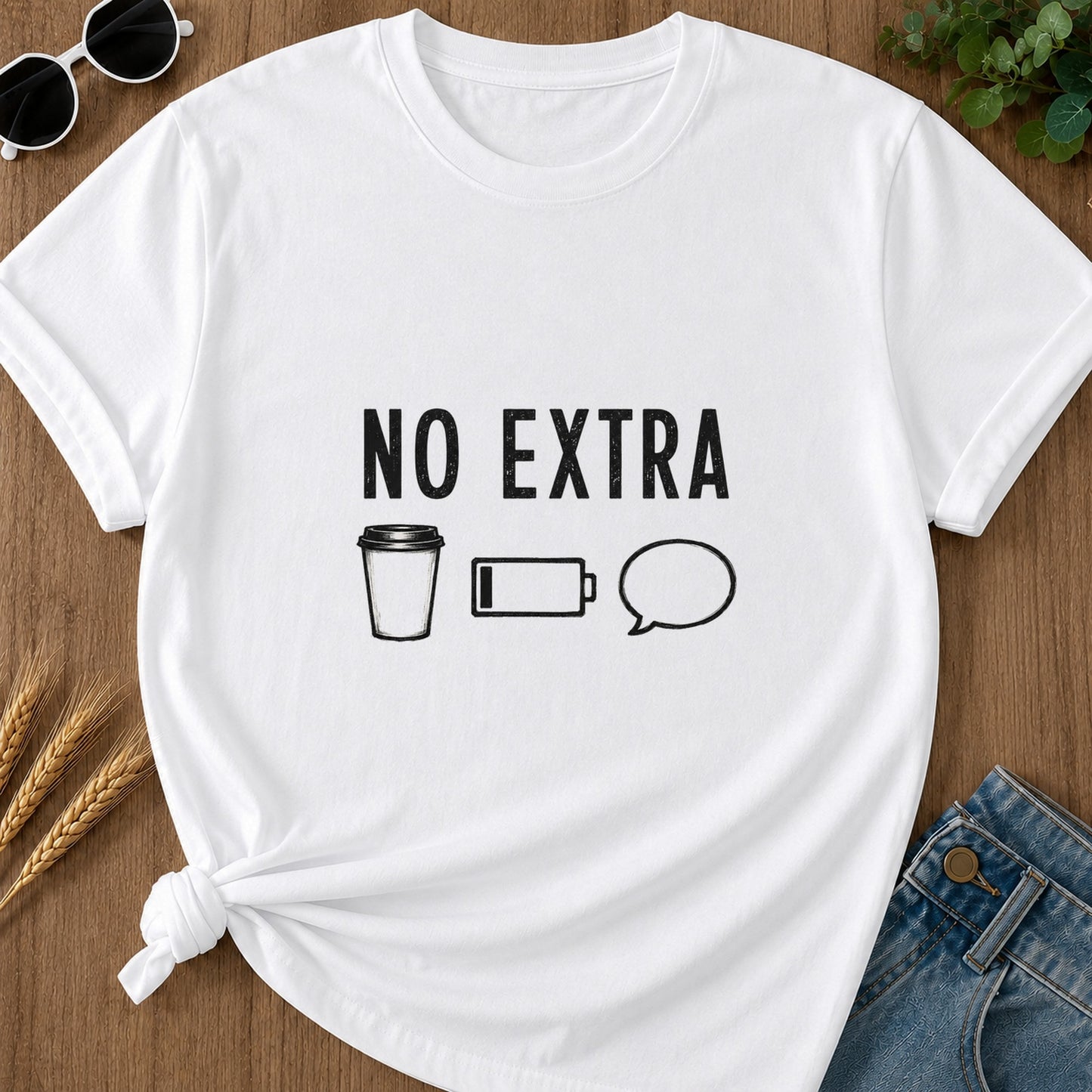 No Extra T-Shirt - White