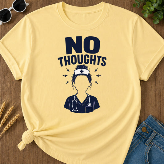 No Thoughts T-Shirt - Butter