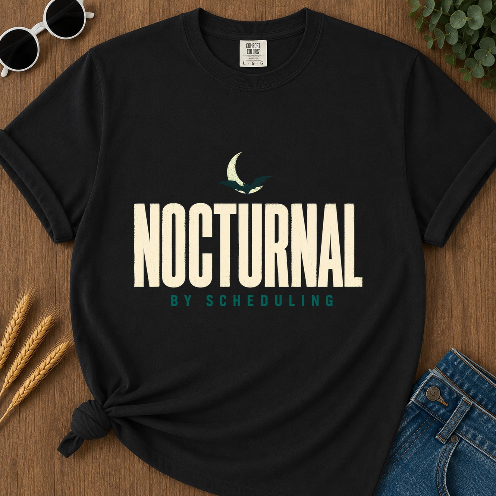 Nocturnal By Scheduling T-Shirt - Black