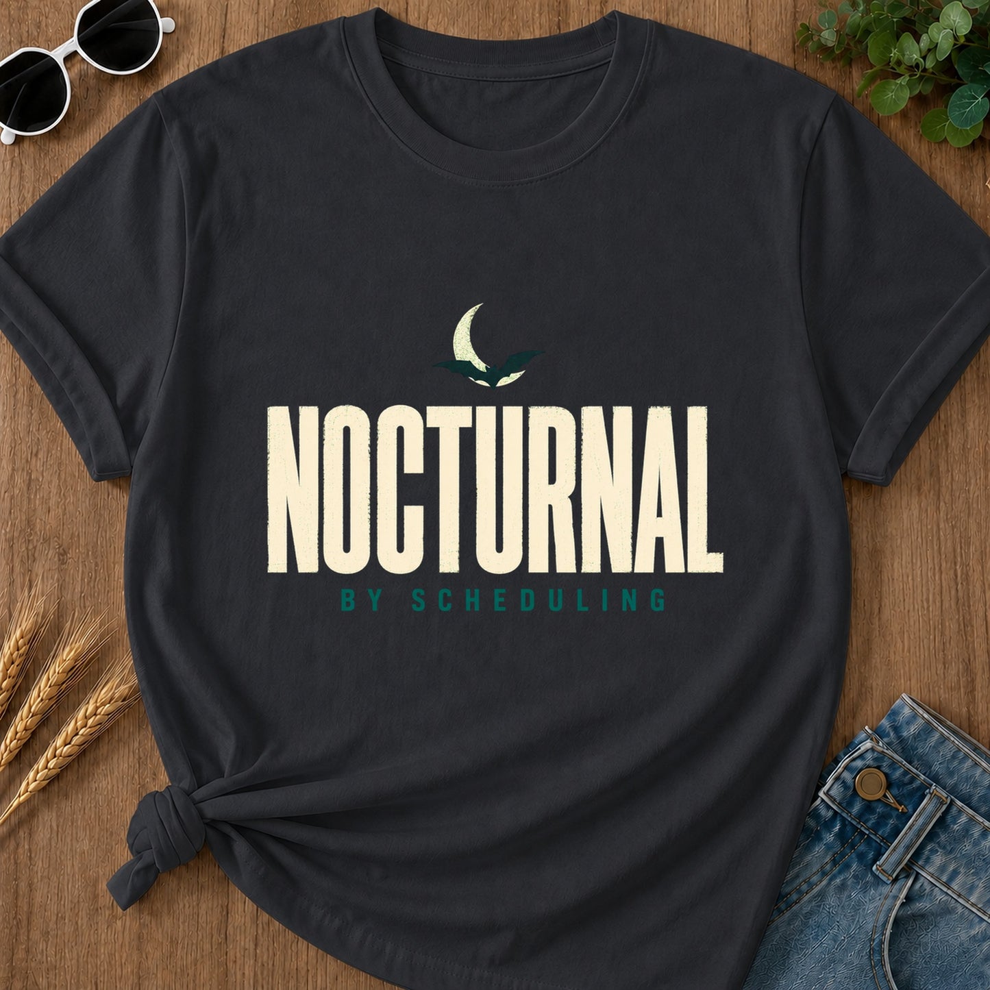 Nocturnal By Scheduling T-Shirt - Graphite