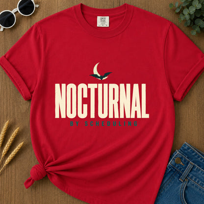Nocturnal By Scheduling T-Shirt - Red
