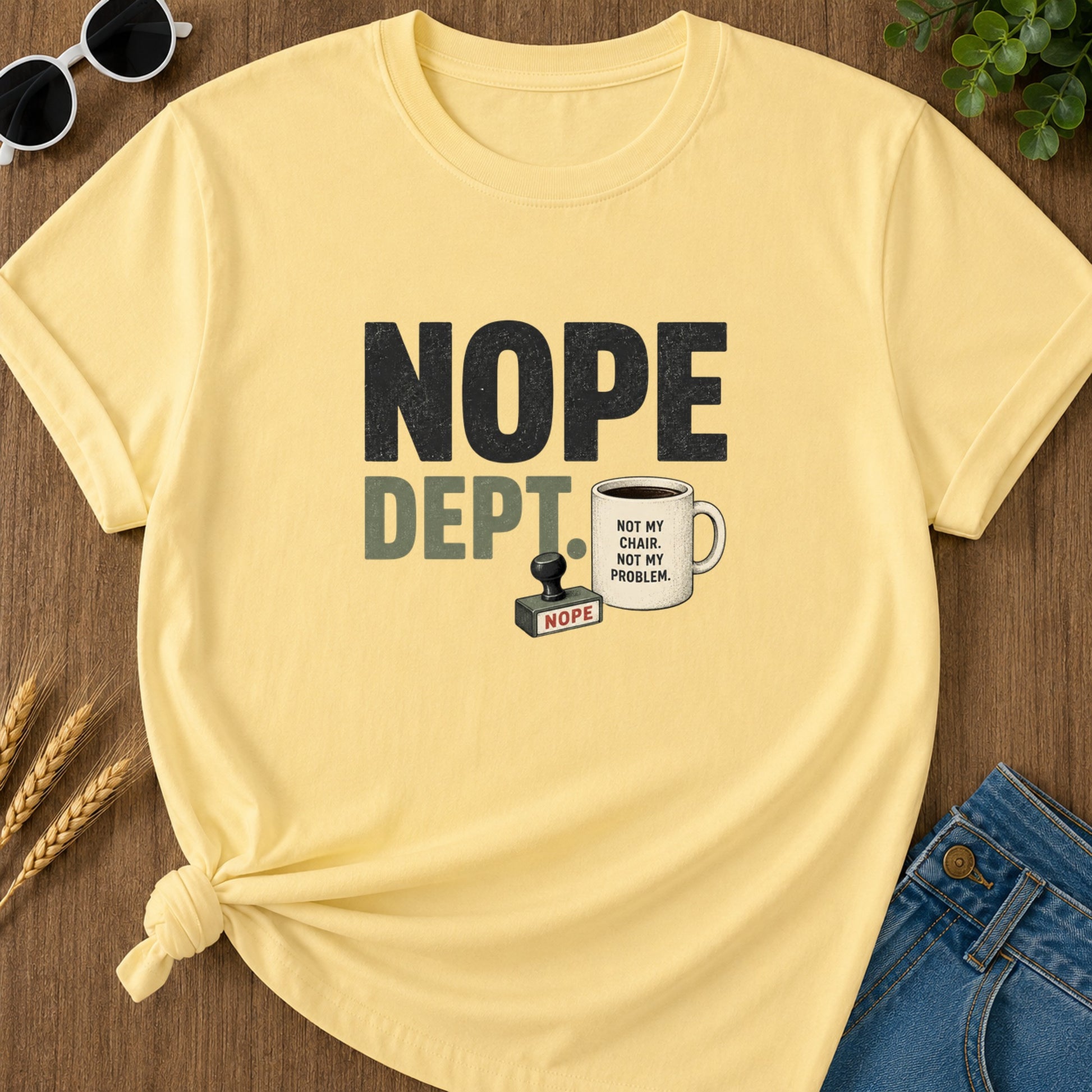 Nope Dept T-Shirt - Butter